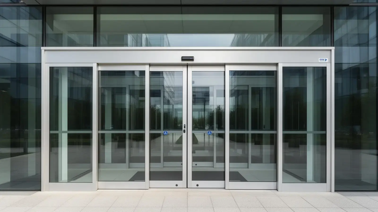 Automatic sliding door entrance serviced by CRB Door Systems in Sheffield